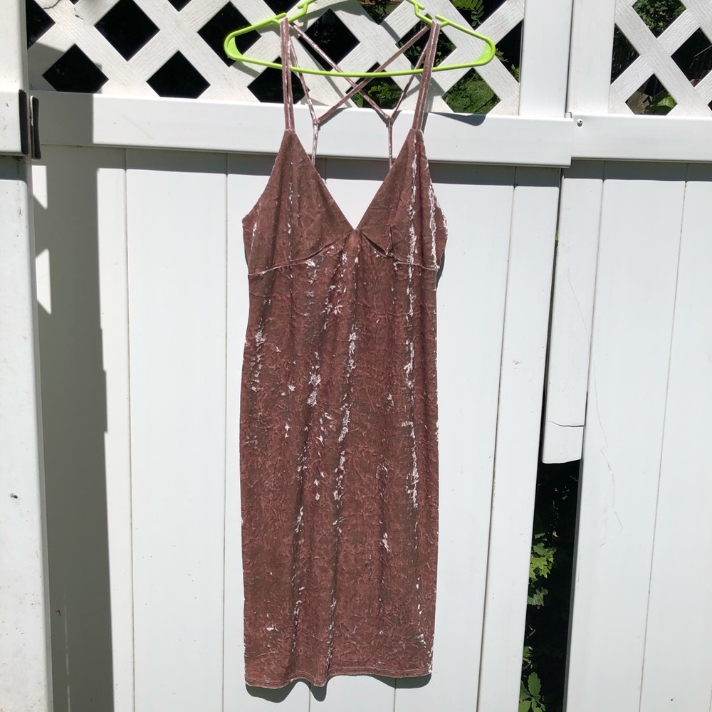 Long Velvet Dress with unique strapes